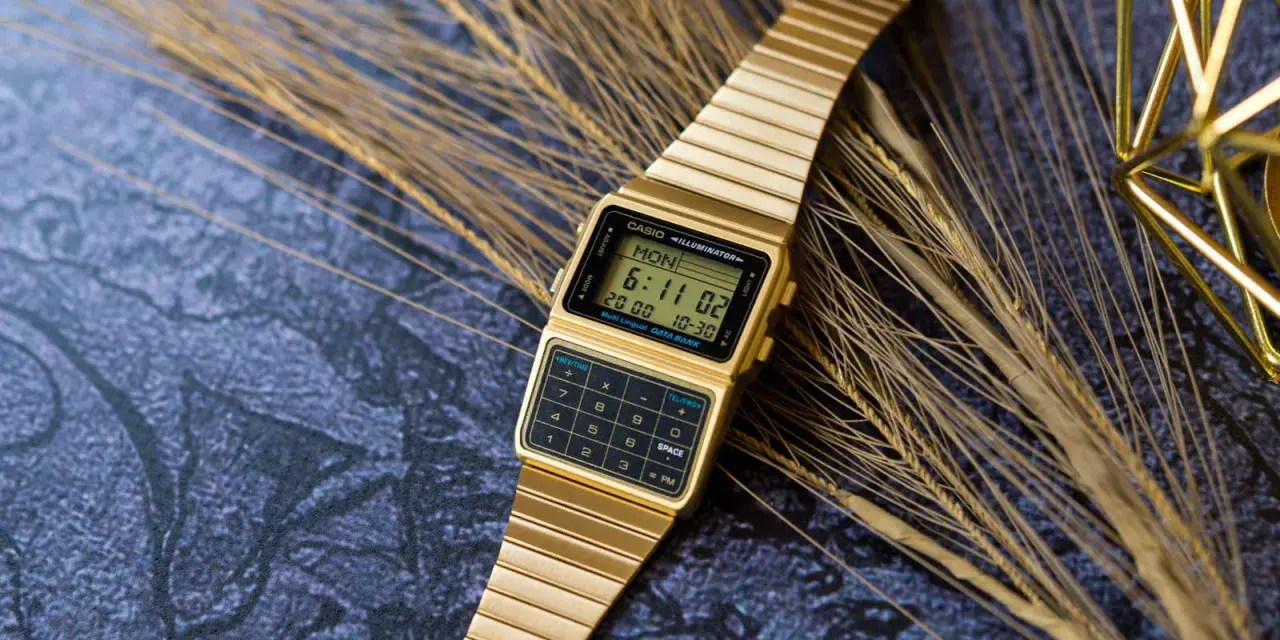 Złoty zegarek kalkulator Casio retro – poznaj jego unikalne cechy