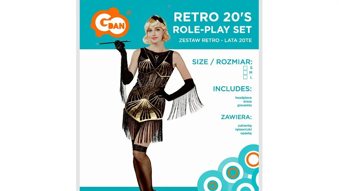 Zestaw retro lata 20 – idealne kostiumy na imprezy tematyczne