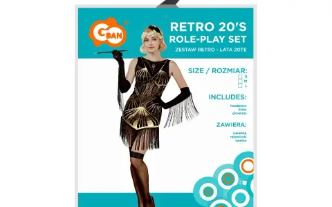 Zestaw retro lata 20 – idealne kostiumy na imprezy tematyczne