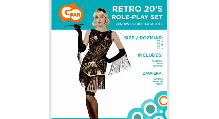 Zestaw retro lata 20 – idealne kostiumy na imprezy tematyczne